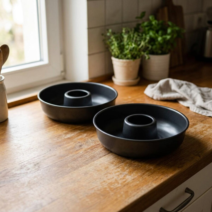 Lot de 2 moules à gâteaux 28/28 cm en acier Zenker Black Metallic