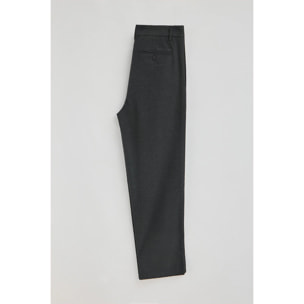 Pantalón chino gris oscuro para hombre de corte regular con detalles Polo Club