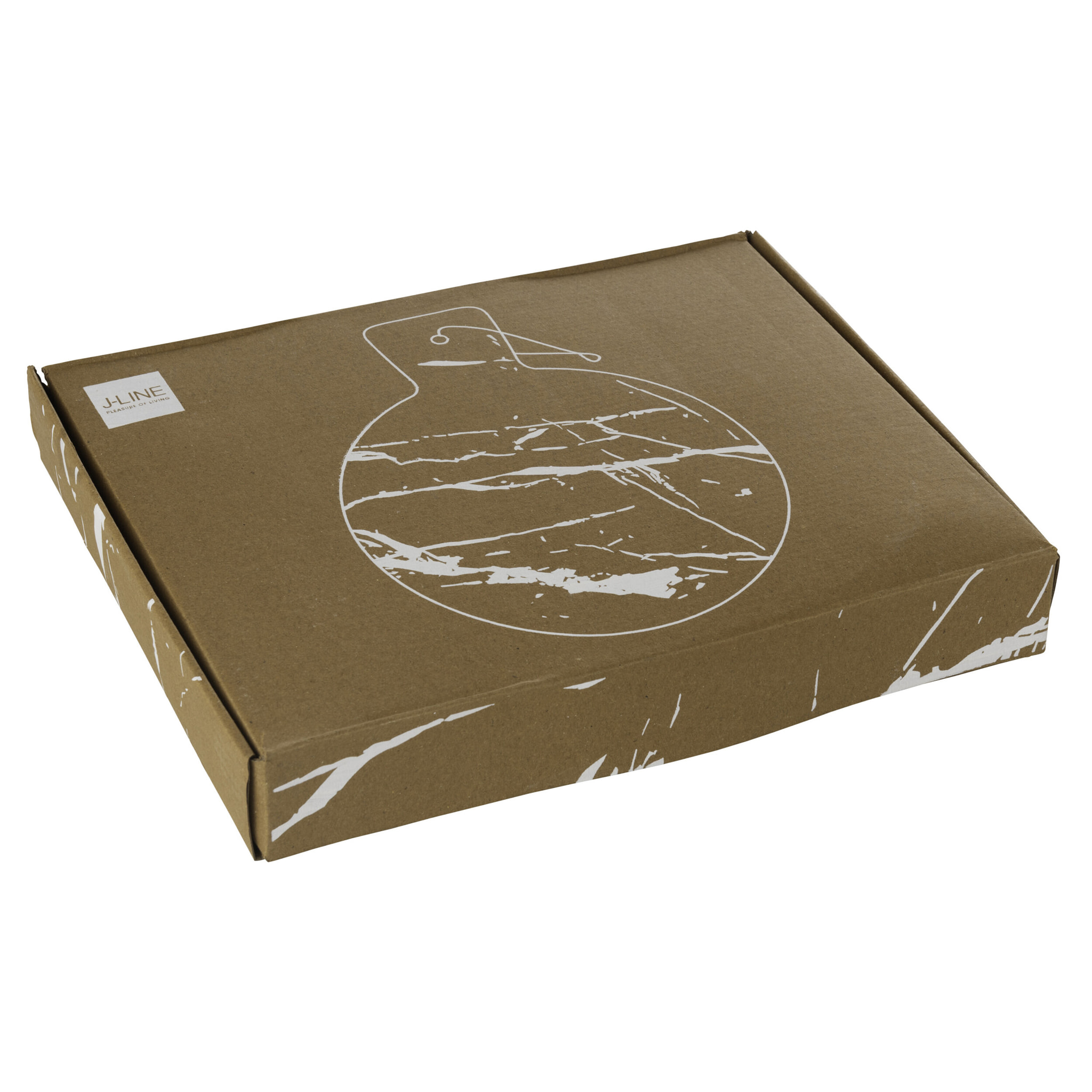 J-Line planche à découper Rond - pierre - blanc