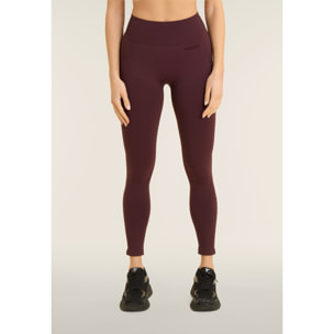 Leggings Seamless 7/8 con Vita Alta e Inserti in Costina