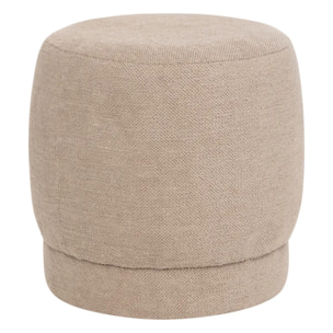 Pouf bouclette Amea gris taupe D39cm