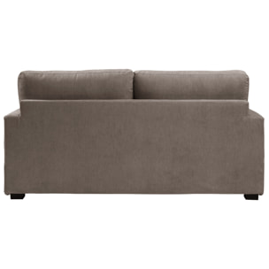 Canapé convertible 6 cm LYS 3 pl 175 cm tissu Moderne Taupe - Fabriqué en France