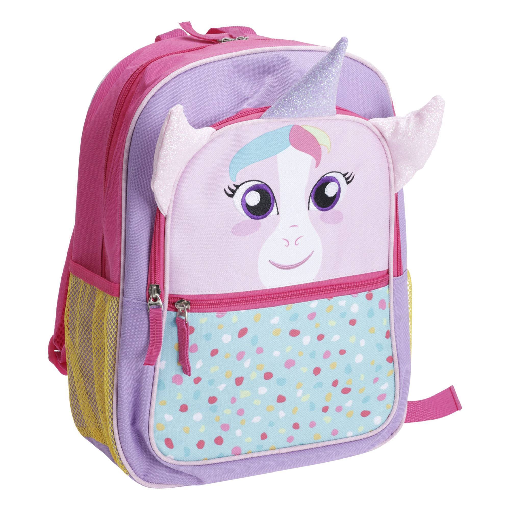 Well home mochila infantil diseño unicornio rosa 27x12x36cm