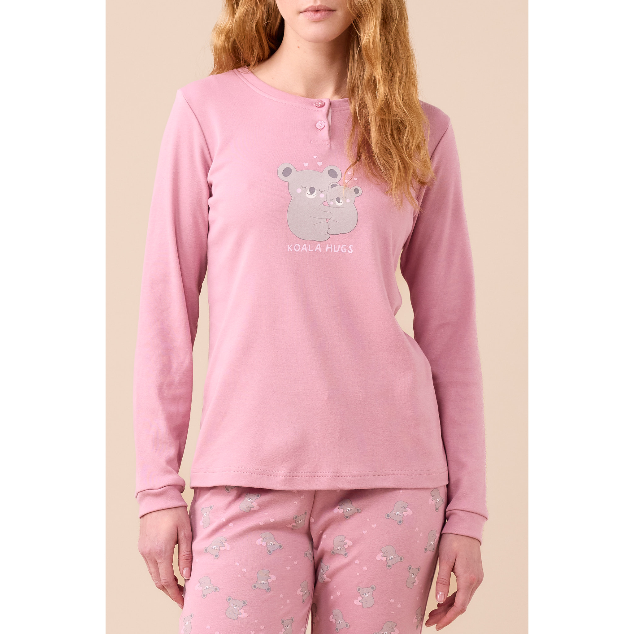 Pigiama donna caldo cotone articolo Koala. Noidinotte