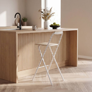 Chaise de bar Louna H.98cm beige