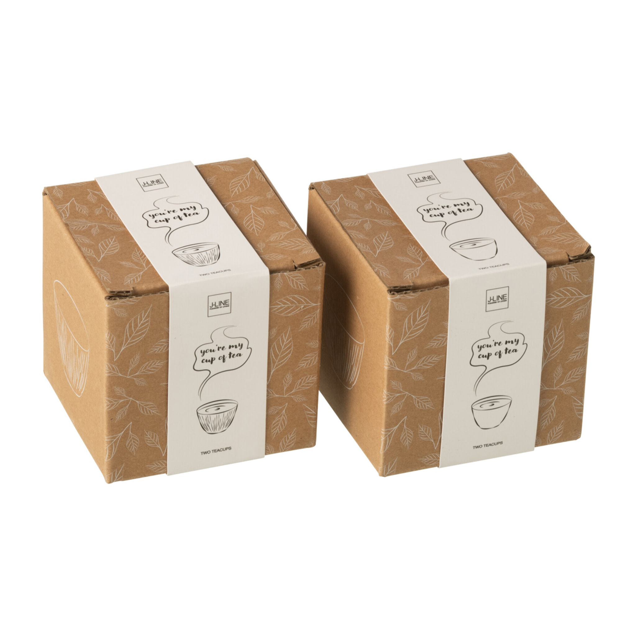 J-Line tasse - métal - blanc - 2 boîtes de 2 pcs