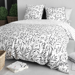 Parure housse de couette 3pcs 100% coton 57 fils nina