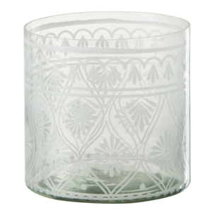 J-Line photophore à Motifs - verre - blanc/transparent - small -  4 pcs