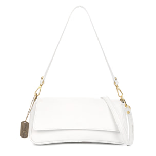 Azzanello bolso baguette bandolera mujer. Piel auténtica Dollaro.