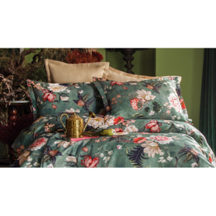 Parure housse de couette et taies oreiller 100% Satin de Coton imprimé