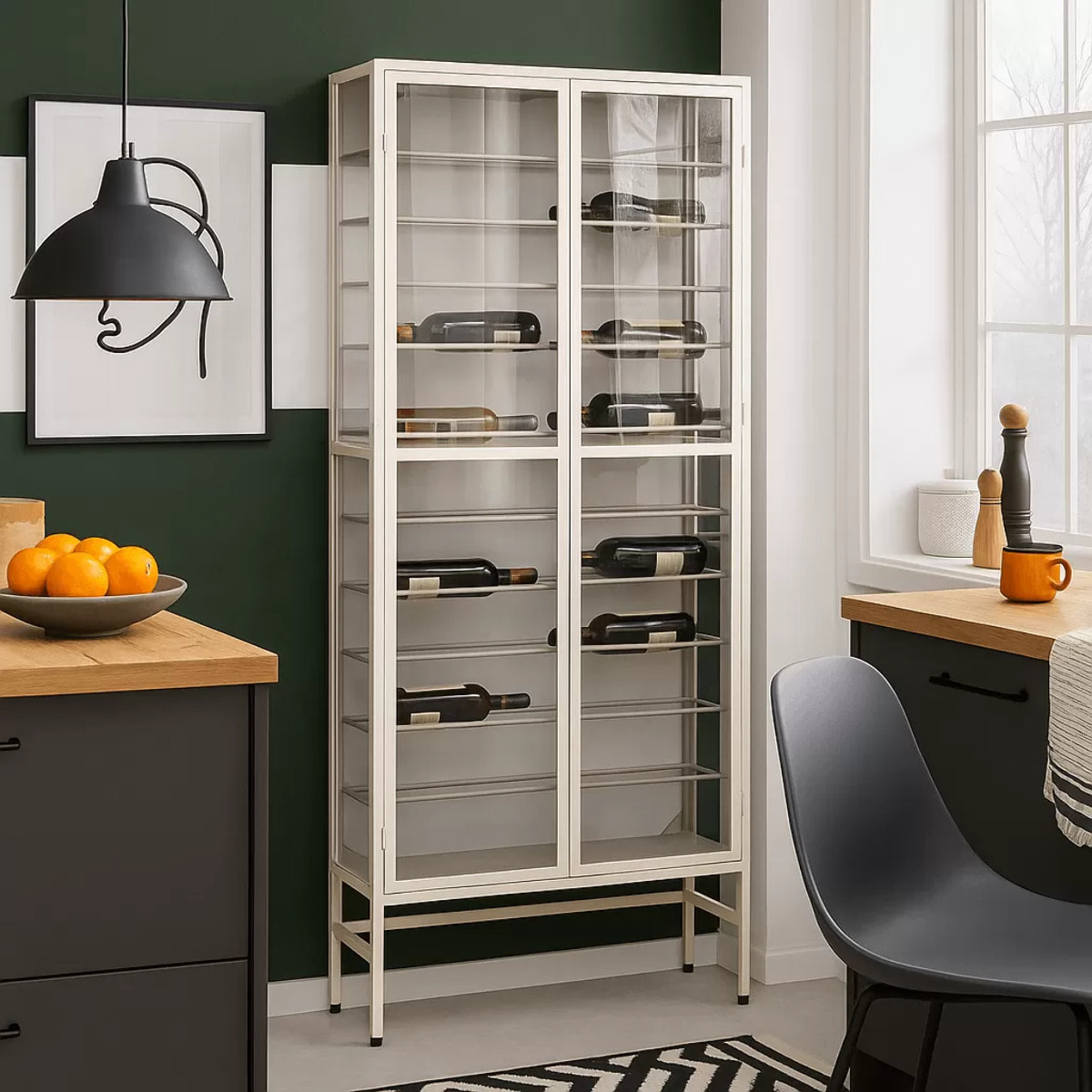 Porte-bouteilles Porto 180x75cm beige Kare Design