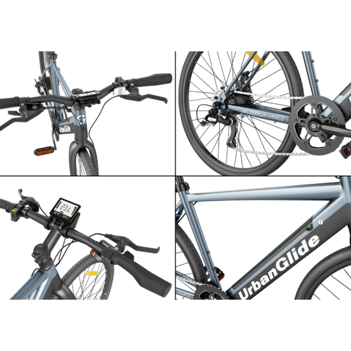 RECONDITIONNE Ebike M1 - Vélo électrique 250W léger, 60 km autonomie, freins hydrauliques