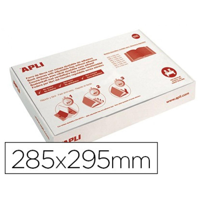 Forralibro apli pvc con solapa ajustable adhesivo 285x530 mm (Pack de 100 uds.)