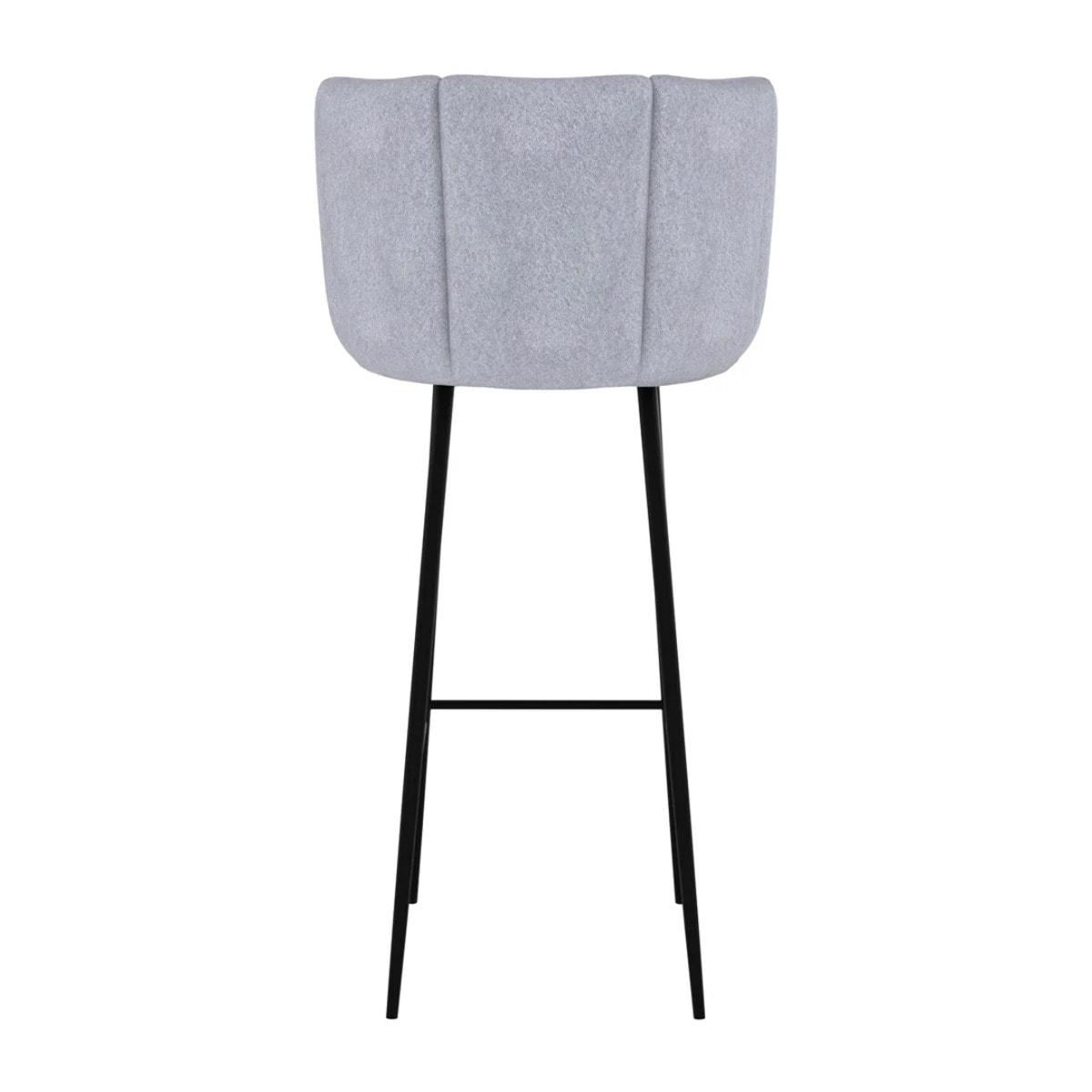 Lot de 2 chaises de bar en tissu gris clair 75 cm - Rosy