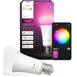 Ampoule LED connectée PHILIPS HUE E27 White&Color Ambiance 100W