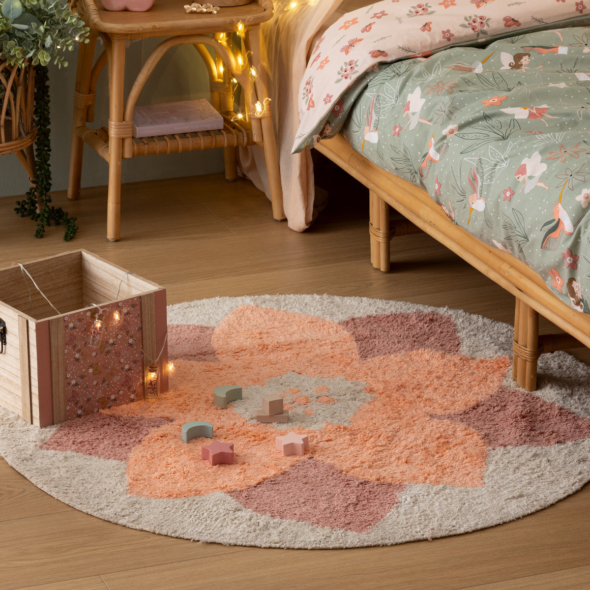 Tapis "Anny" rose D100cm