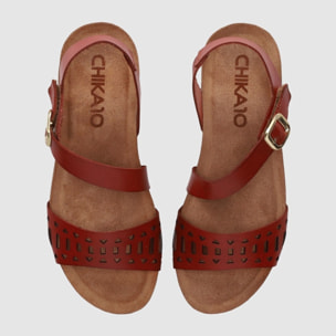 Sandalias de Piel - Cuero - Tacón: 3 cm