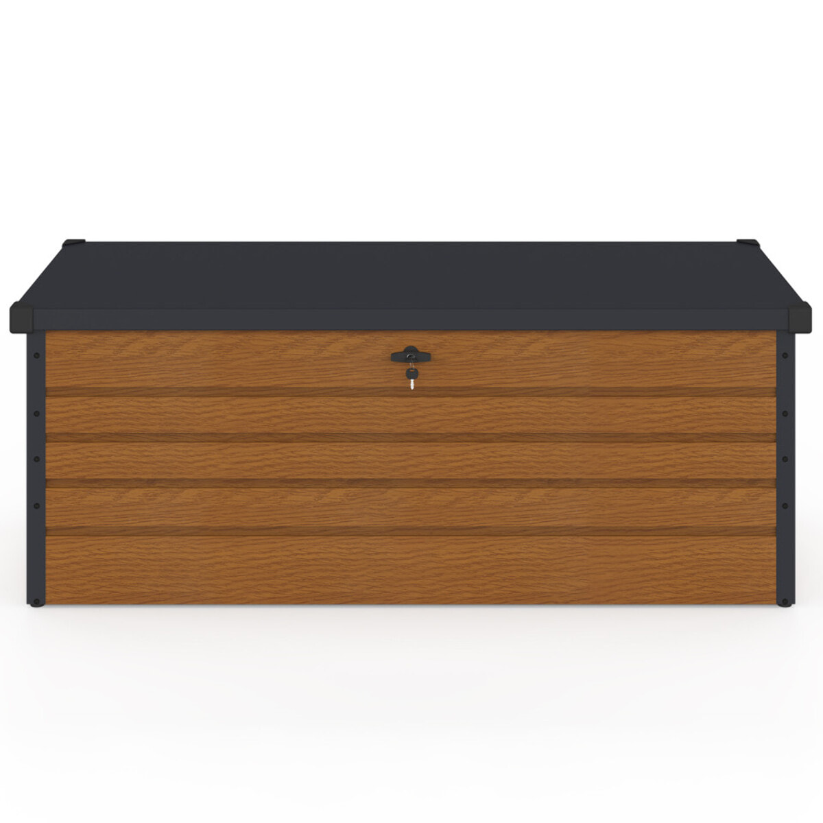 Coffre de jardin métal effet bois 600L