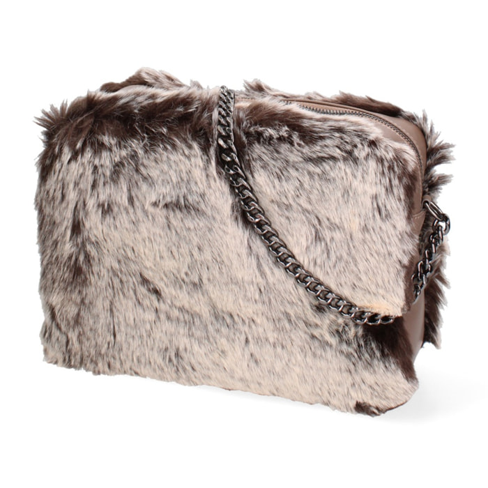 Borsa a spalla donna - Modello Ambre - Vera pelle - 18.5 x 22.0 x 10.0 cm