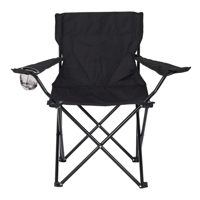 Fauteuil Camping Pliant Noir
