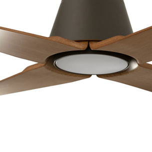 TYPHOON M LED LED Ventilateur marron/bois