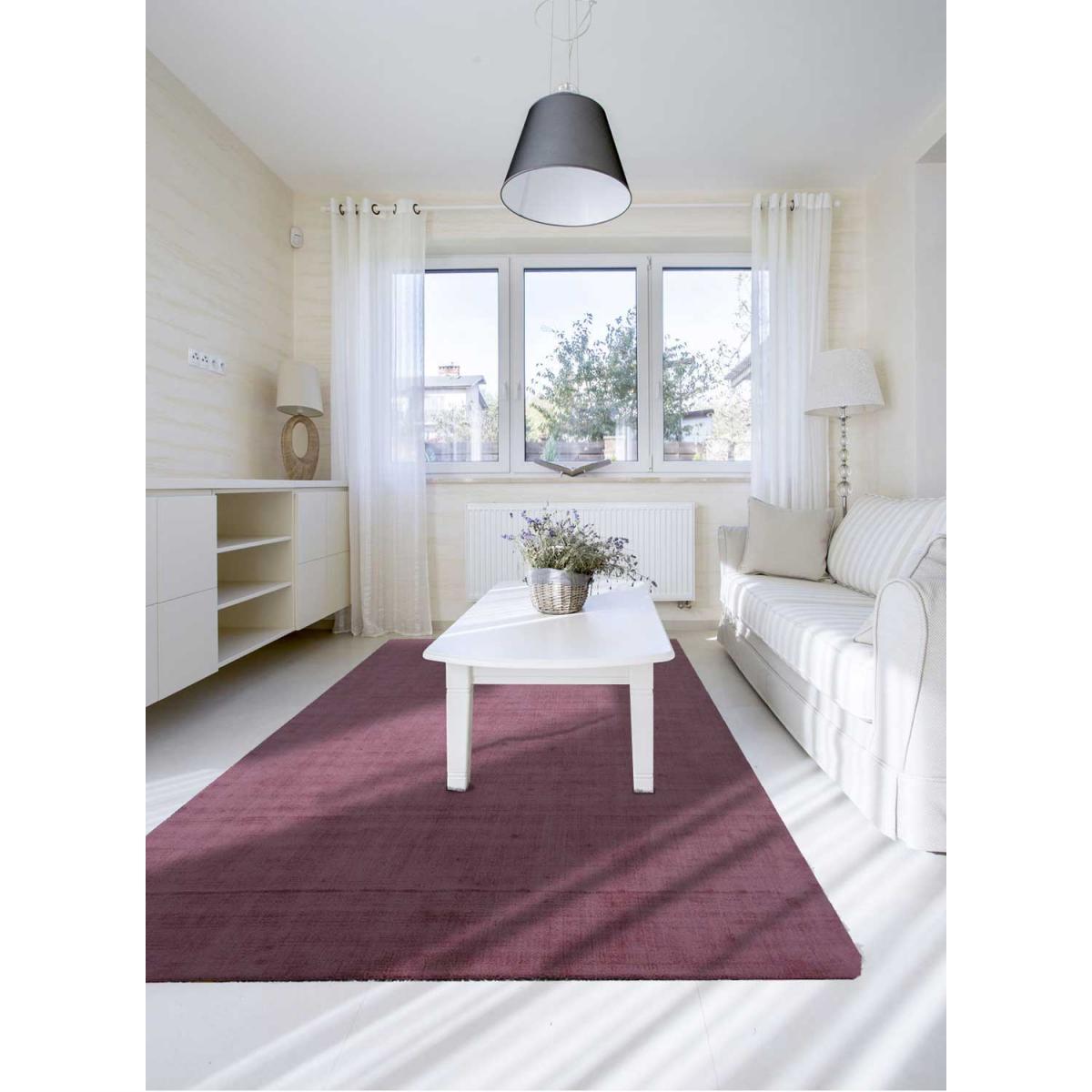 Tapis salon et chambre fait main motif uni DUDU