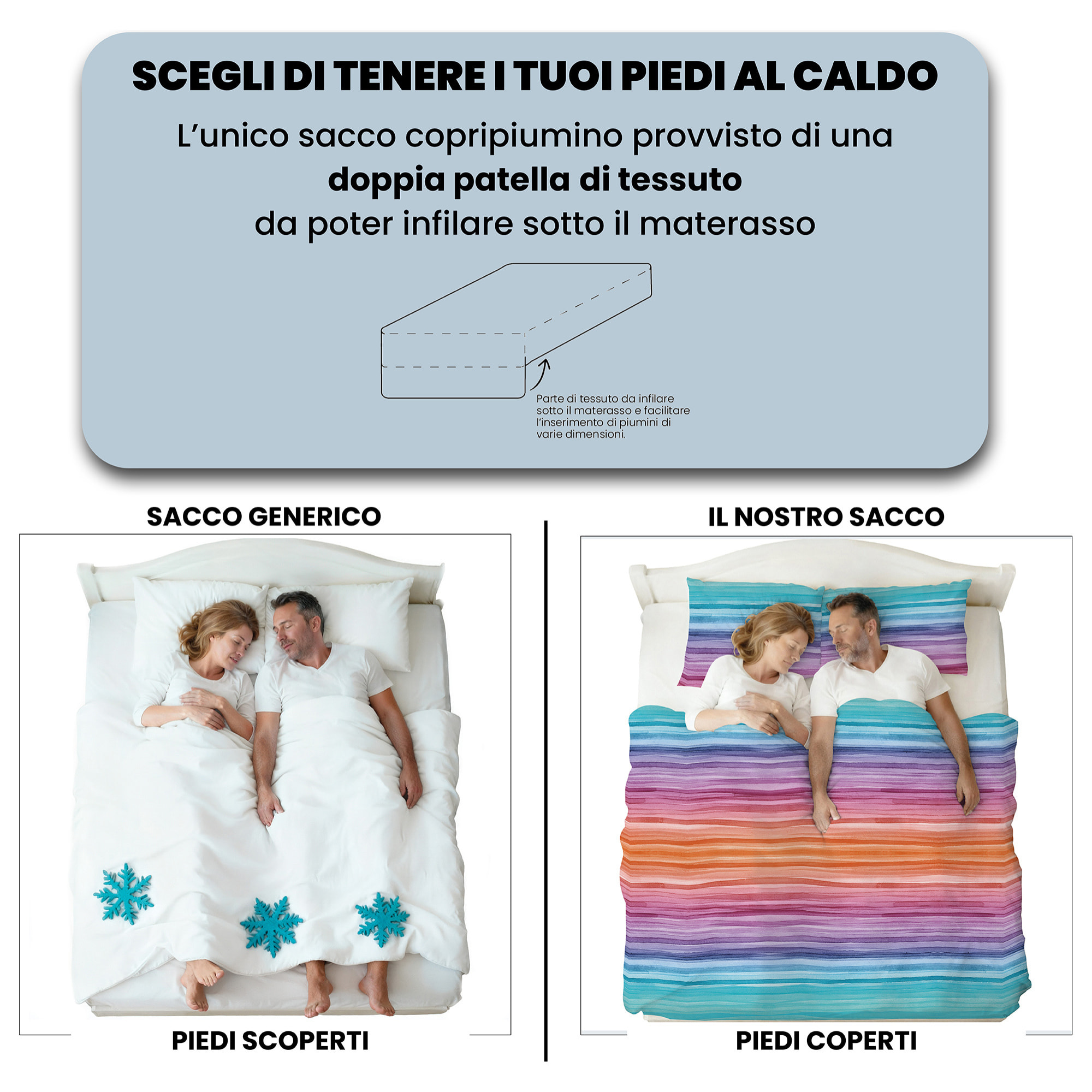 COPRIPIUMINO FANTASY, 100% Microfibra, No Stiro - RAINBOW