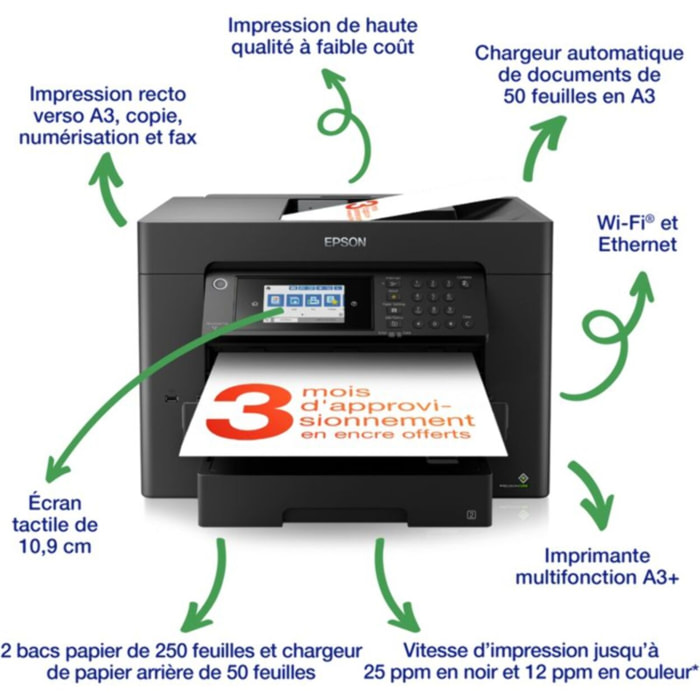 Imprimante jet d'encre EPSON WorkForce WF-7840DTWF