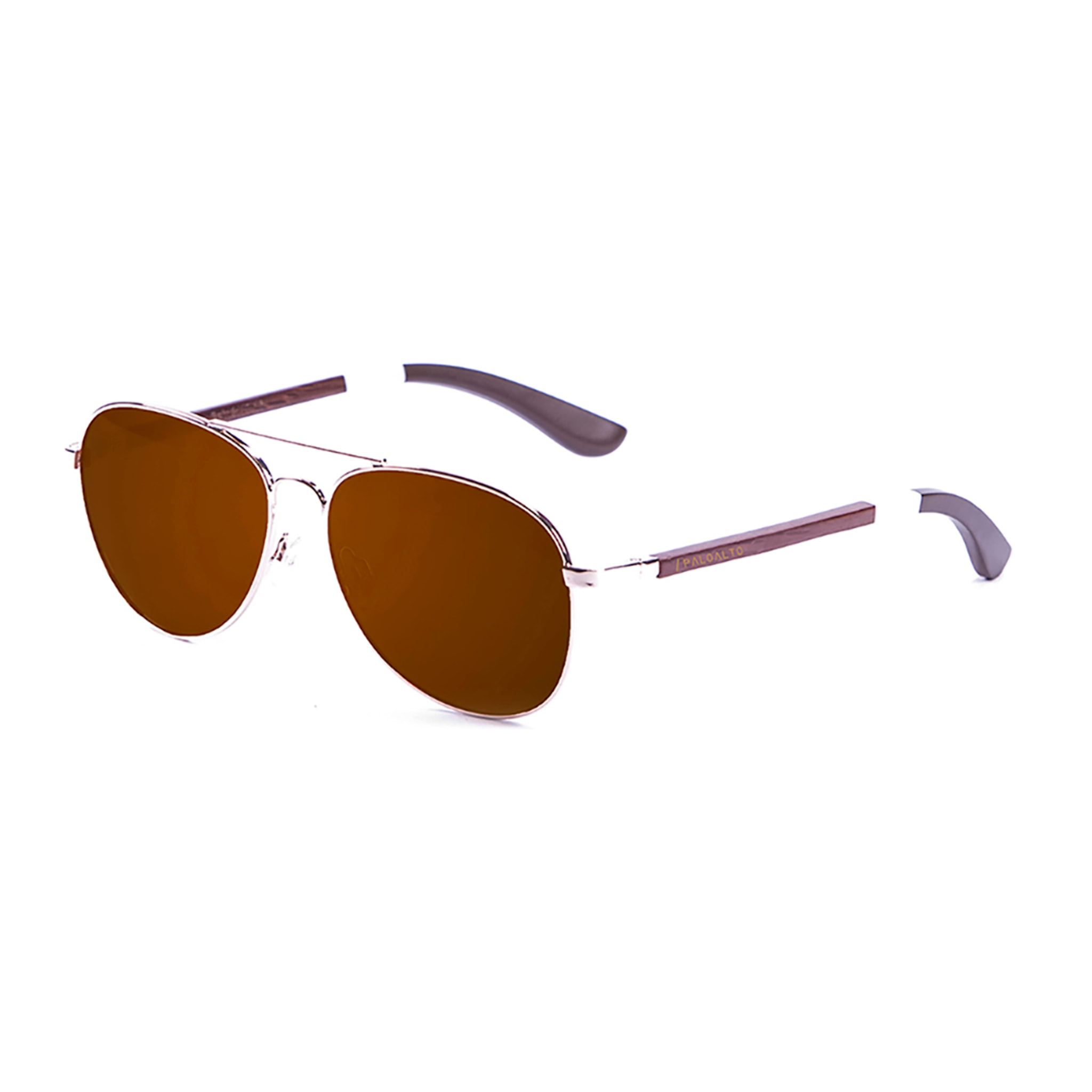 Gafas de sol PALO ALTO SAN DIEGO - Metal dorado / Verde