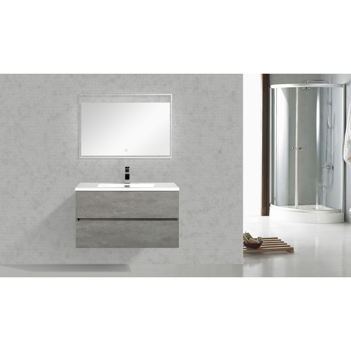 Oresteluchetta Mobile bagno ANNAT WHITE CEMENT 90 Bianco