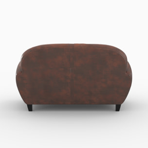 Ensemble canapé et fauteuil marron 3 places - Club - Club