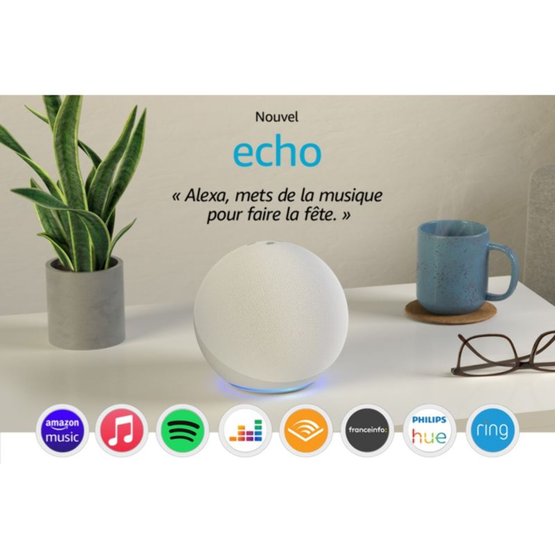 Assistant vocal AMAZON Echo 4 Blanc