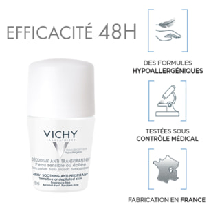 Anti-Transpirant 48H - Roll-On Déodorant Peaux Sensibles 2x50 ml