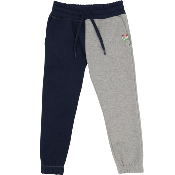 Pantalón de chándal tricolor Leone para niño en color gris