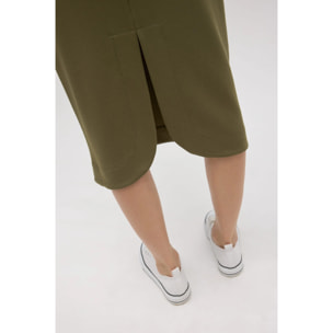 Gonna midi verde fluida