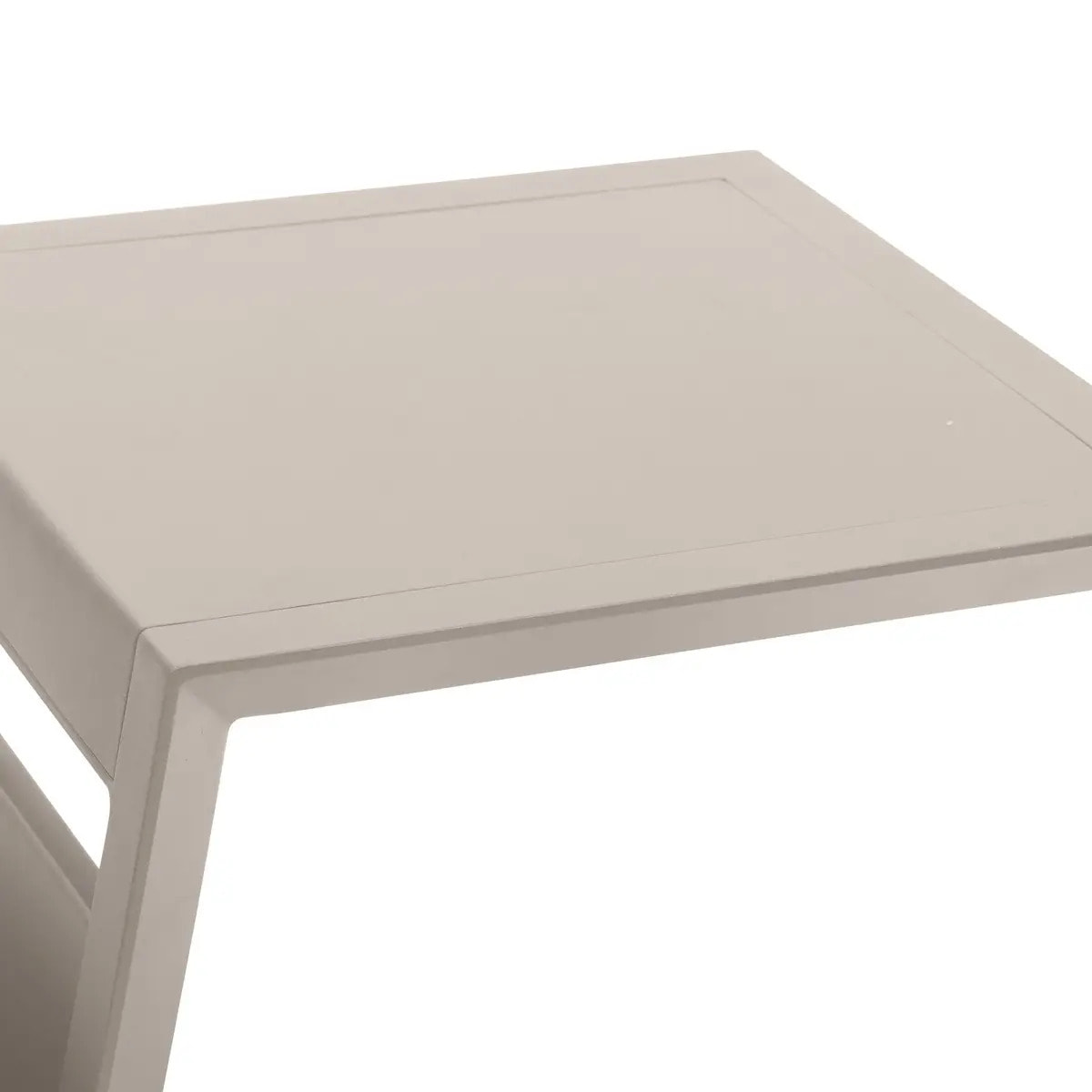 Table d'appoint de jardin carrée "Allure" argile 55 x 45 x 55cm en aluminium