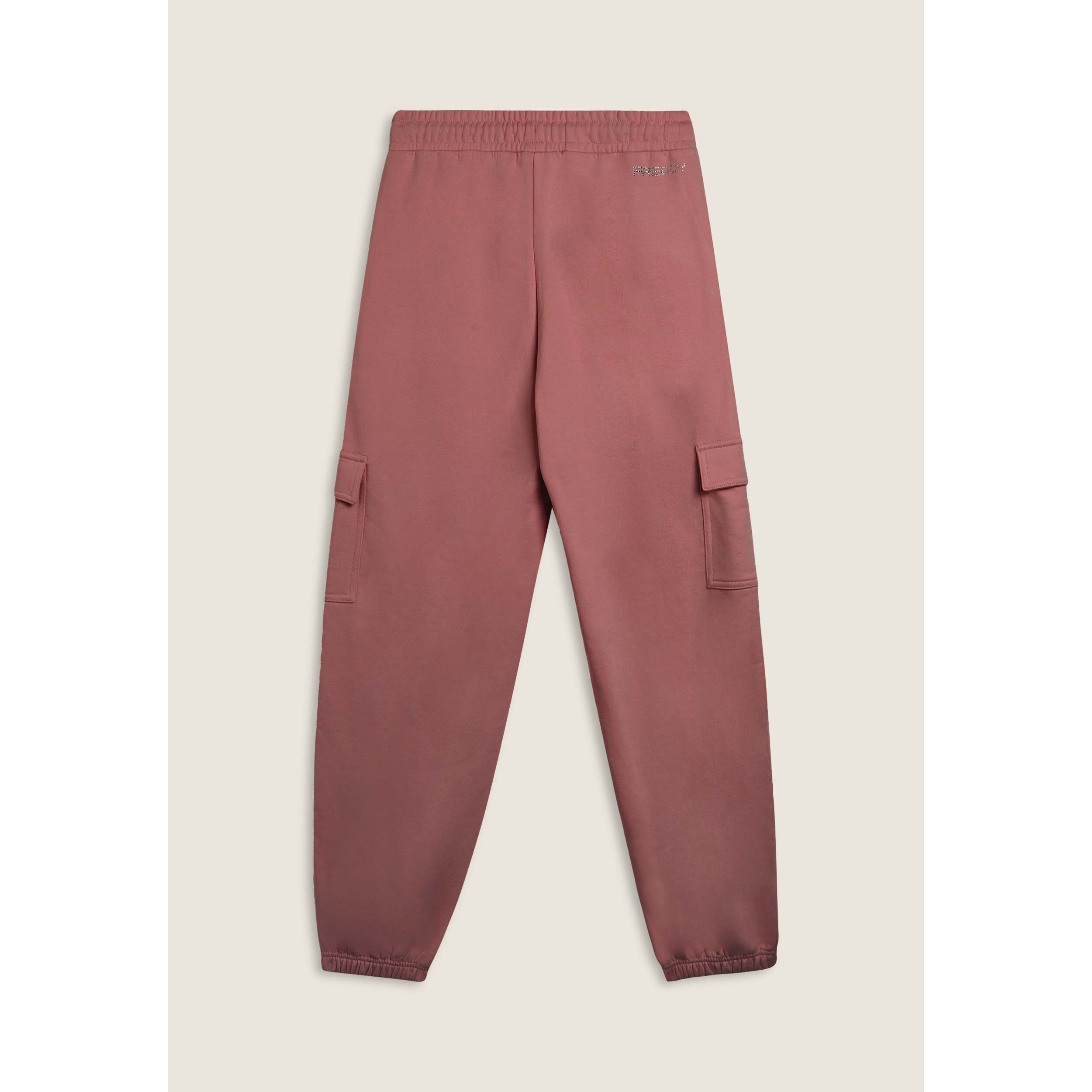 Pantaloni cargo in french terry da donna con grafica Disney