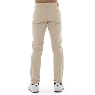 Pantalón chino de hombre Leone Easy de sarga con trabillas