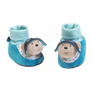 Chaussons bébé en velours