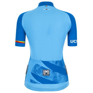 Uci Official Championne Du Monde - Maillot Femme - Bleu Ciel - Femme