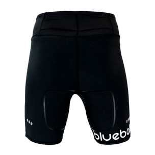 PANTALÓN CORTO DE COMPRESIÓN RUNNING PARA HOMBRE BLUEBALL EN NEGRO.