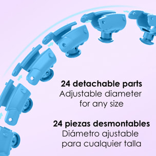 Aro Hula Hoop sportivo per Fitness, aro regolabile, non cade, contrappeso rotante. Attrezzatura da ginnastica e fitness per la casa.