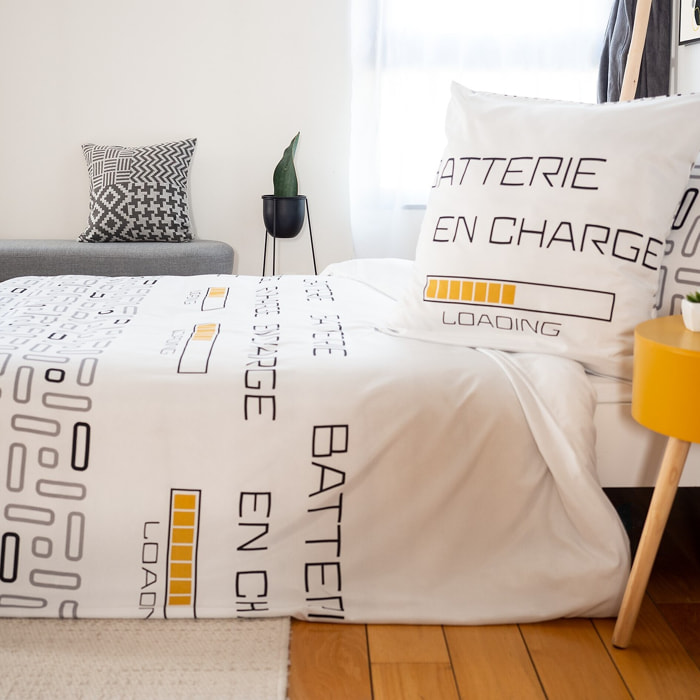 Parure Housse De Couette 3pcs 100%microfibre 72gsm Loading