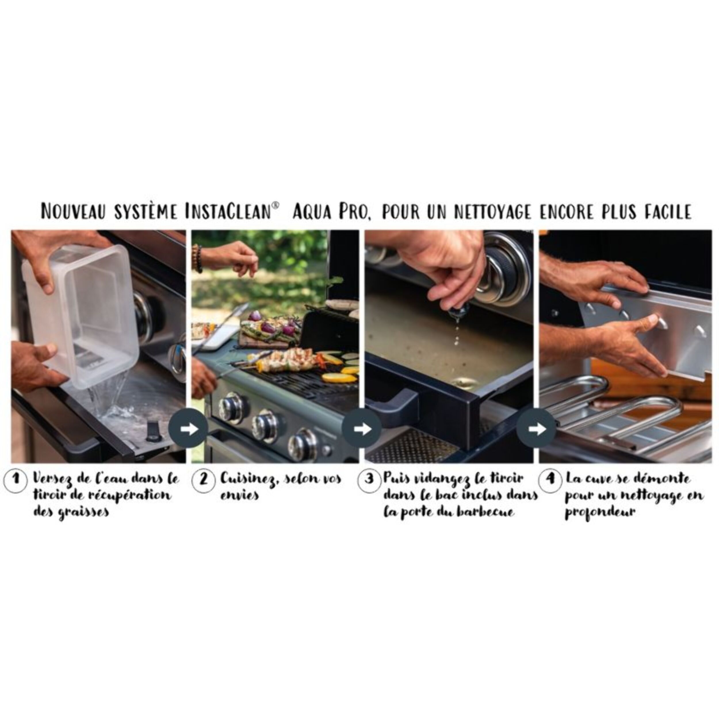 Barbecue gaz CAMPINGAZ Onyx 4S noir 4 brûleurs sur chariot, 72x46 cm
