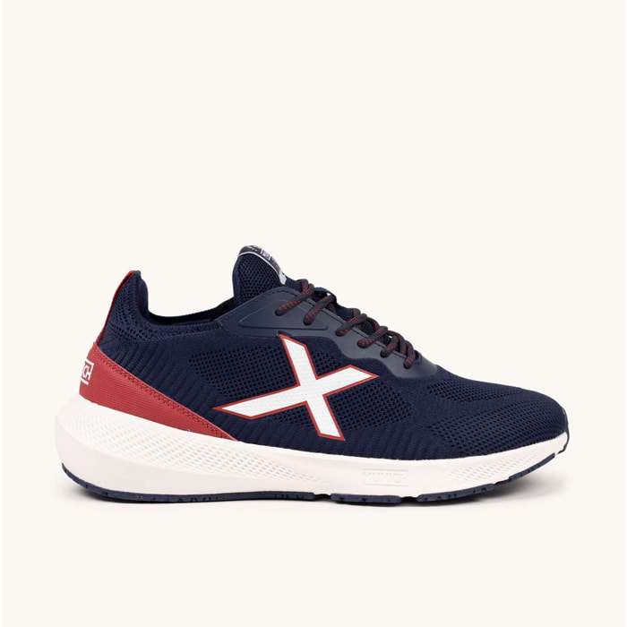 Zapatilla Deportiva Knit Azul Marino y Burdeos MUNICH LOOP