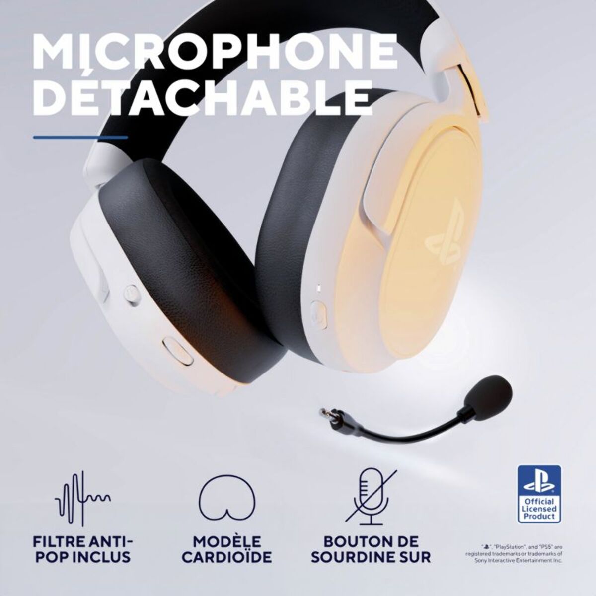 Casque gamer TRUST Forta Blanc sans fil