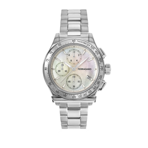 Ferragamo Quartz Chronograph Watch Kw-1927 Chrono Lady 38Mm-