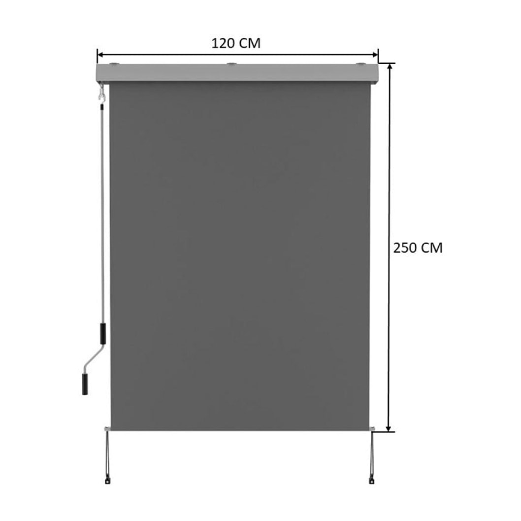 Lot de 2 stores enrouleur d'extérieur AUSTIN 120x250cm