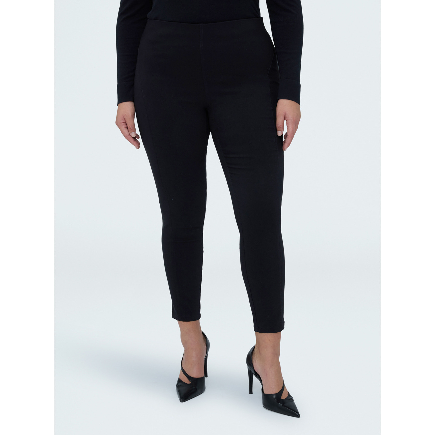 Fiorella Rubino - Pantaloni Jeggings con elastico in vita - Nero