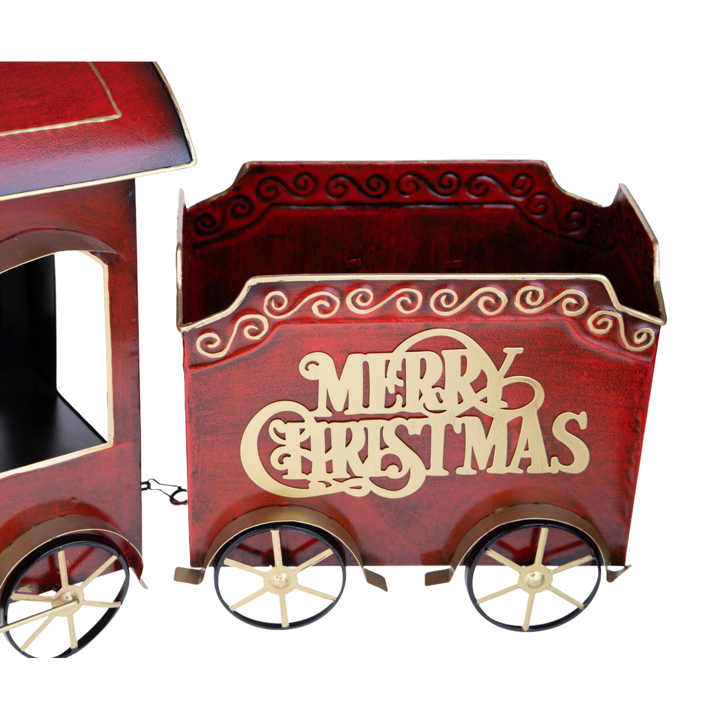 Treno nat. 86xh39 cm con vagone - Pezzi 1 - ROSSO - Bianchi Dino SpA